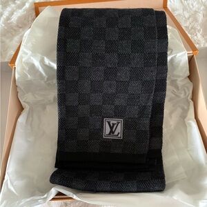 Louis Vuitton Dark Checkered Scarf